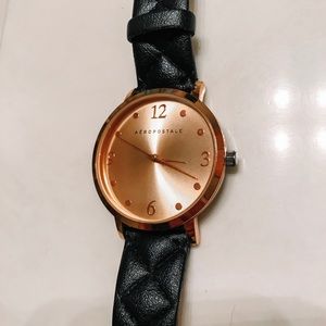 Rose Gold + Black Aeropostale Watch